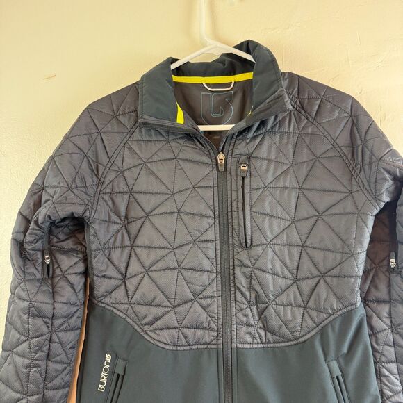 BURTON WOMENS Jacket QUILTED Softshell Full Zip Ski Outdoor Hike Size XS - Picture 3 of 13